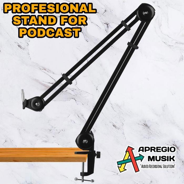 PROFESIONAL STAND MIC MEJA PODCAST PANJANG HIGH QUALITY