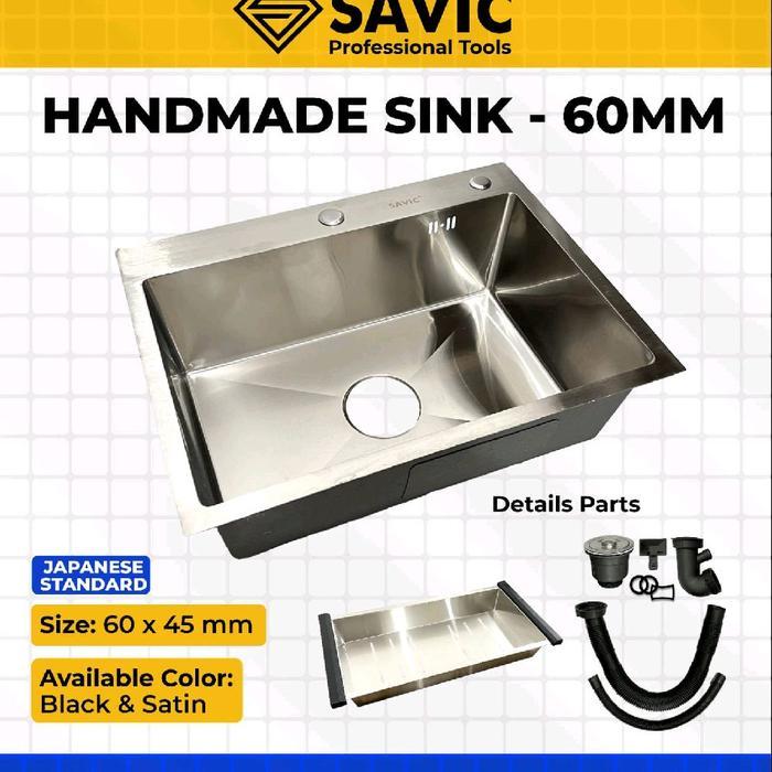 NABEEM Bak Cuci Piring Handmade Bowl Savic Stainless Steel (6045)