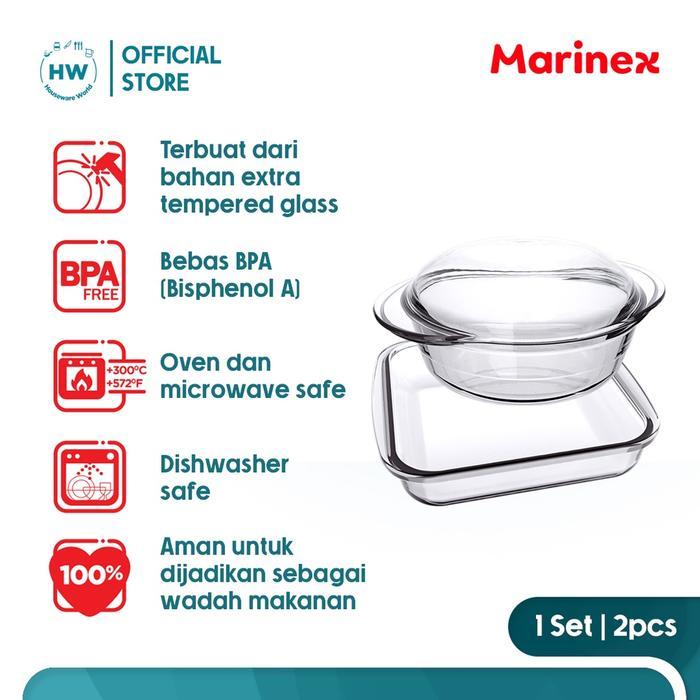 Marinex Bundling Loyang Persegi Dan Panci Casserole Assadeira - 2Pcs Co