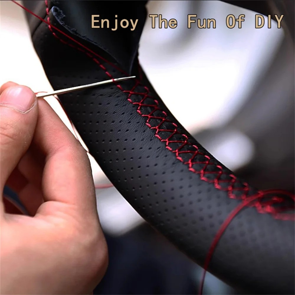 Car Steering Wheel Cover Carbon Fiber Leather For Volkswagen VW Golf 7 GTI Golf R MK7 VW Polo GTI