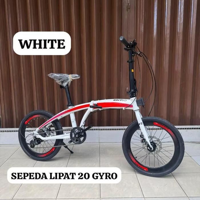 (batam) Sepeda Lipat 20 GYRO Alumunium - white