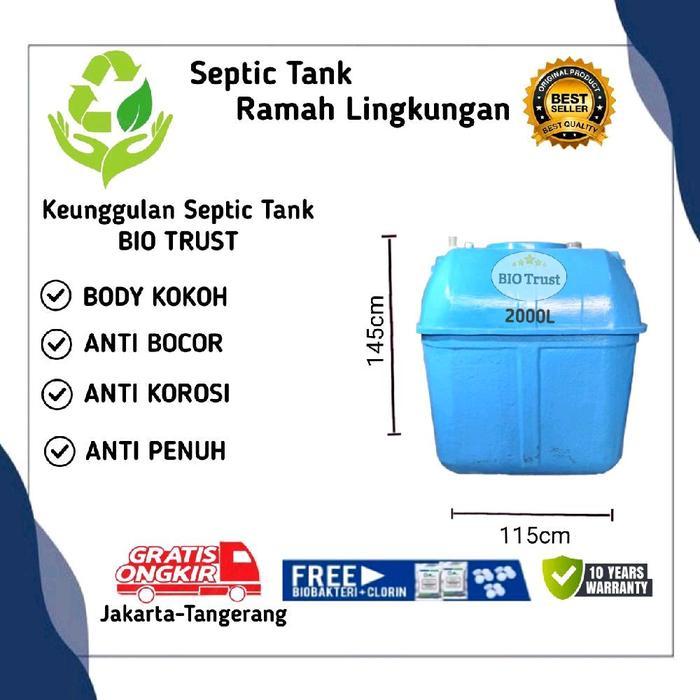 BIO SEPTIC TANK/BIOTANK BIOTECH,BIOTRUST,BIOFIL 2000L BENTUK KOTAK