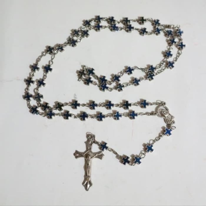 kalung salib rosario mata unik salib kecil