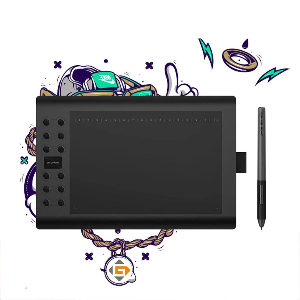 Gaomon M106K Pro Graphics Tablet 8192 Levels Pressure Digital Pen Tablet 106.25 Inch Design with 12