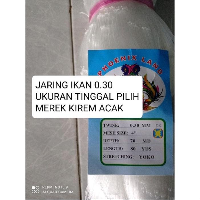 jaring ikan senar 0.30 70md/80yds Yoko ukuran 1 inch - 7 inchi jaring ikan besar jaring ikan kecil