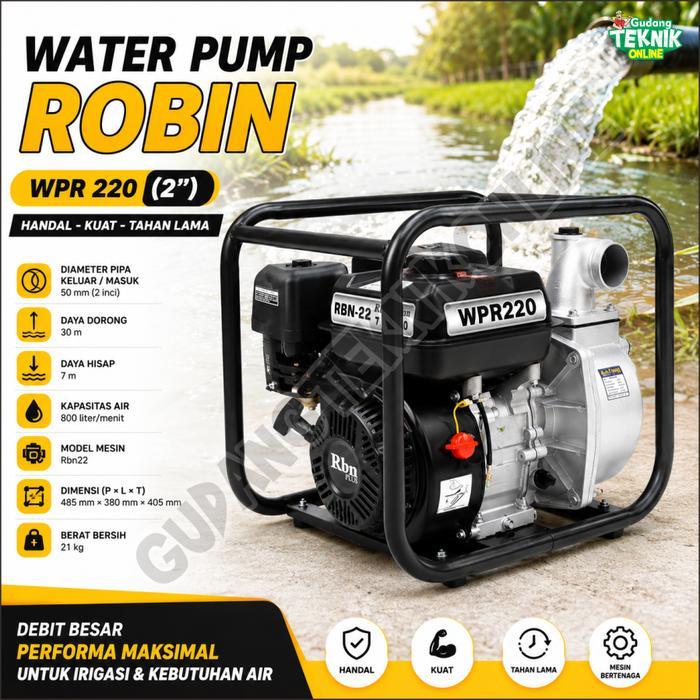 (ROBIN) Waterpump 2" 3" WPR220 WPR330 ROBIN  / Pompa Sedot Air Irigrasi Sawah Alkon 2 3 Inch - Water