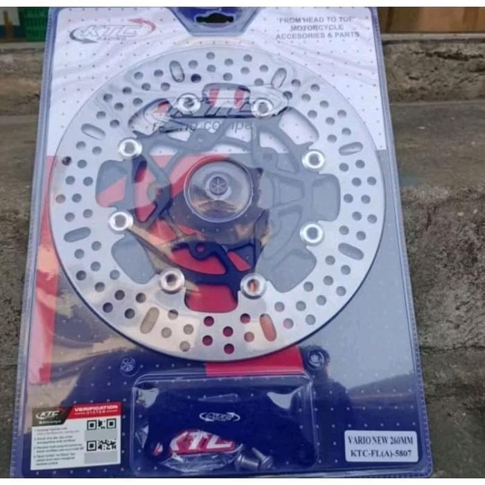Piringan Cakram Depan KTC Disk BRAKE 260MM Vario 150 New Lubang 5 Original Disc Vario150 260 MM KTC