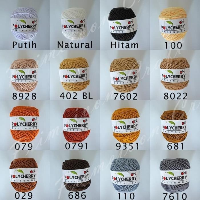 New Benang Polycherry Rajut Benang Polyester Onitsuga Yarn