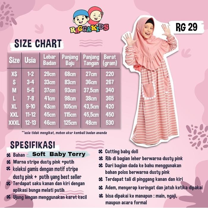 hm4x Gamis Anak Motif Garis Gamis Kaos Anak Motif Stripe Raggakids
