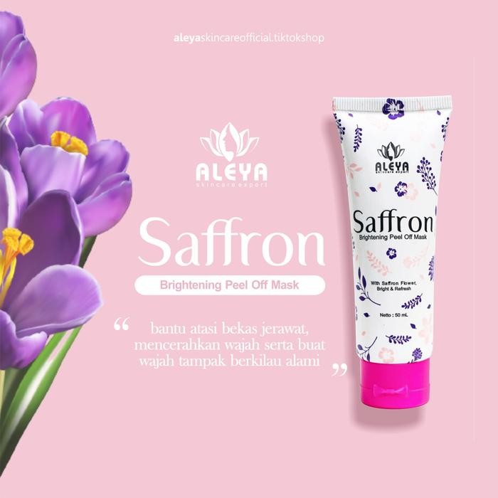 KJ SAFFRON BRIGHTENING PEEL OFF MASK with Niacinamide & Citric Acid BPOM Masker Hydrating