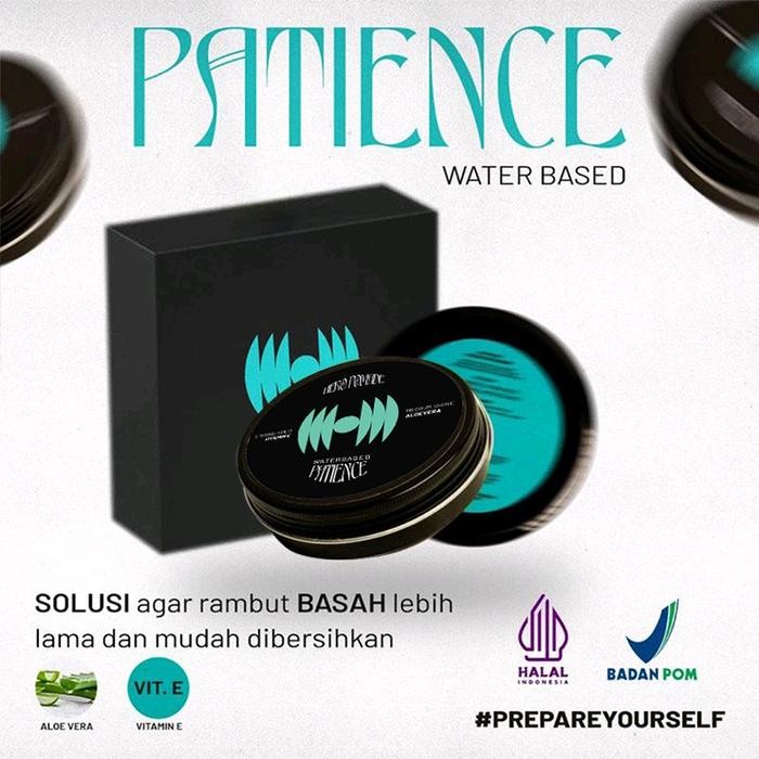 HERO PATIENCE Pomade Premium Waterbased with Vitamin E & Aloevera BPOM Halal 100gr