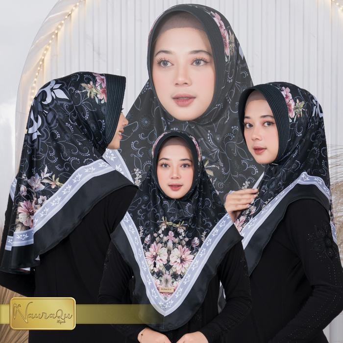 Sedia Jilbab Instan Bergo Motif Printing Jersey Premium FLOW - Muslim Kerudung Wanita Dewasa Panjang