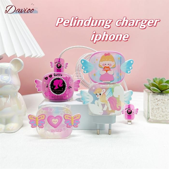 Pelindung Charger IPHONE 20W Set 5 Item Pelindung Kabel Charger Case Charger