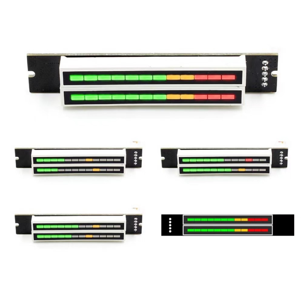 BEST PRICE Mini Dual 12-bit LED Music Level Indicator Module Adjustable Light Speed VU Meter Stereo 