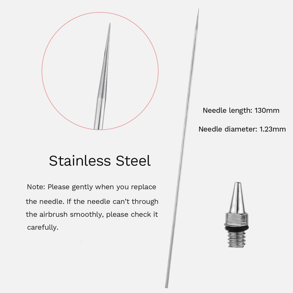 0.2mm, 0.3mm, 0.5mm Airbrush Nozzle Airbrush Needle Nozzle Cap Replacement Parts for Airbrush Spray