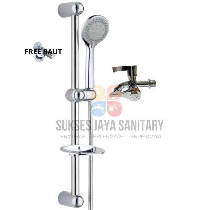 Toto - Shower Kamar Mandi Set Shower Mandi Tiang Stainless Shower Kamar Mandi 5 Jenis Semburan Air