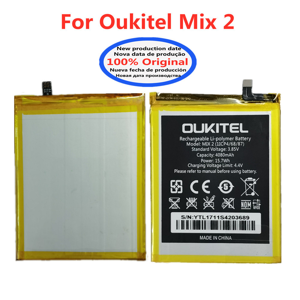 High Quality 100% Original Battery 4080mAh For Oukitel Mix 2 Mix2 Mobile Phone Battery Batteria
