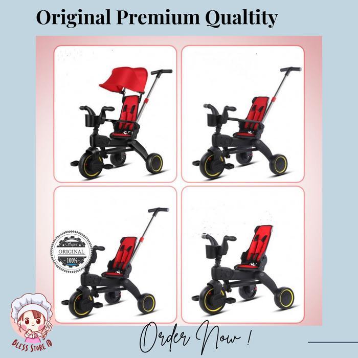 Sepeda Anak Roda Tiga Bisa Dilipat / Stroller Sepeda Roda Tiga