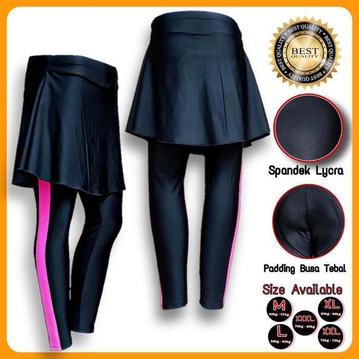 Free Hijab Sports Celana Sepeda Padding Stretch Wanita Spandex Lycra