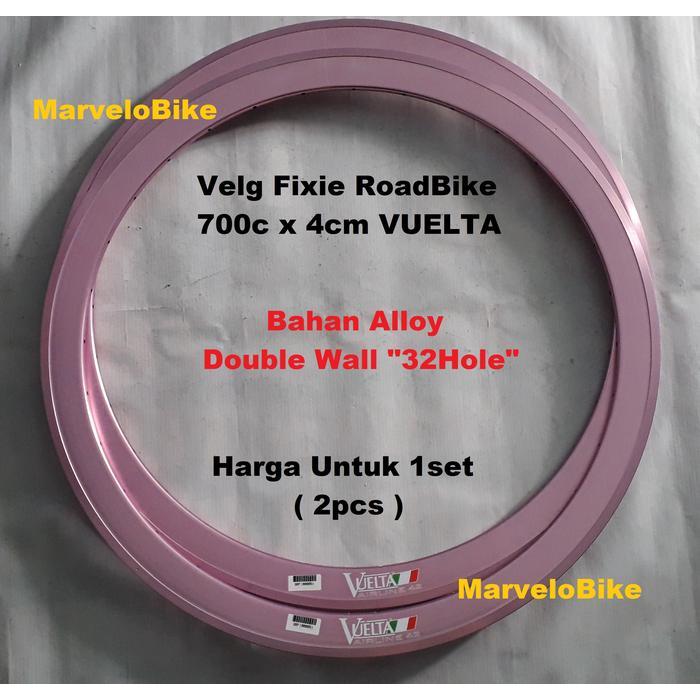Rims Velg Sepeda Fixie Roadbike 700C 4Cm 32Hole Vuelta