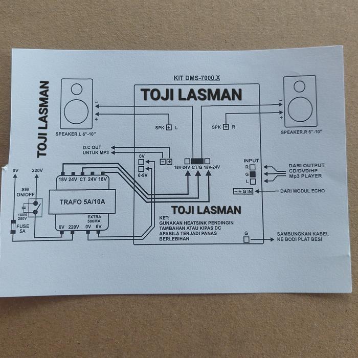 Dms 7000 Kit Pcb Rangkaian Modul Module Mixing Speaker Aktif Aktive Echo Mic Parametrik Parametric