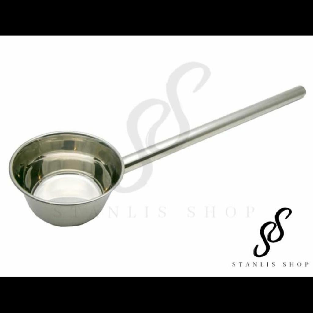 Diameter 12CM Gayung Air Stainless Steel Kecil Gagang Panjang 30CM Awet Kuat Tebal Tahan Panas Food 