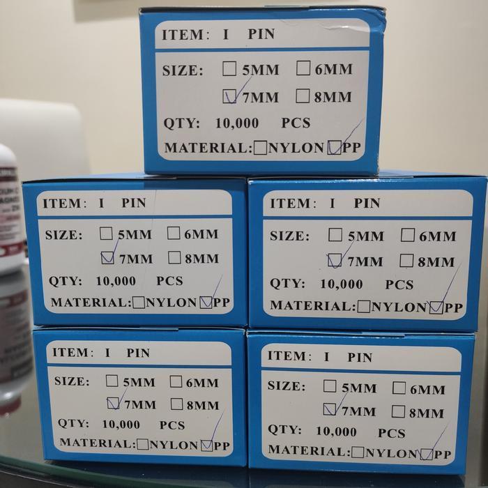 qerd- Tag Pin 7 Mm, Tagpin 7 Mm, Tagpin, I Pin, I Pin 7 Mm (Bahan Nylon)