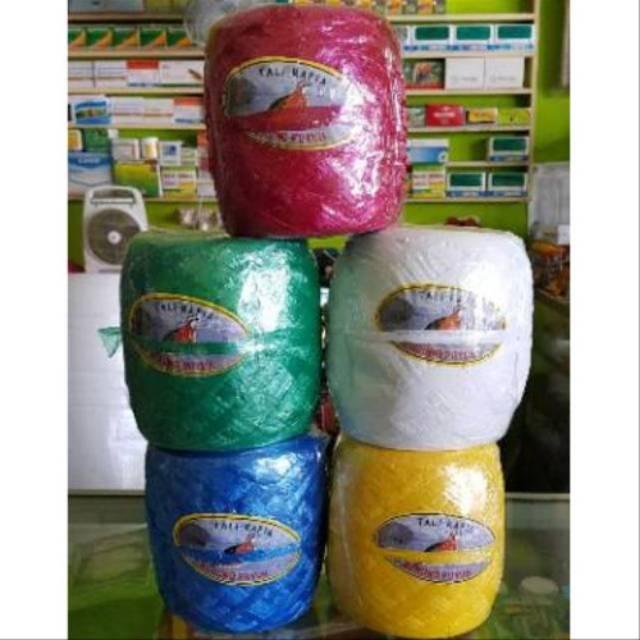 MOXER TALI RAFIA 1/2KG CAP BURUNG PUYUH MERAH PUTIH HIJAU KUNING BIRU HITAM BISA COD