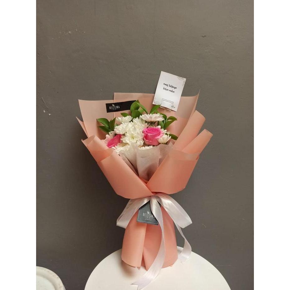 Buket bunga mawar krisan mix - florist bogor