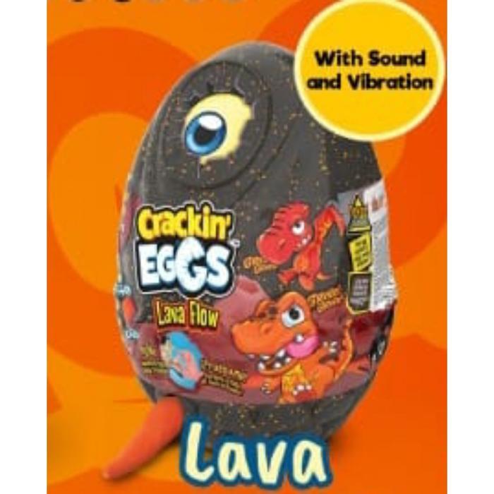 Boneka Plush Dino Crackin Egg Jurassic Lava Ice Meteor Suara dan Getar - Lava Flow