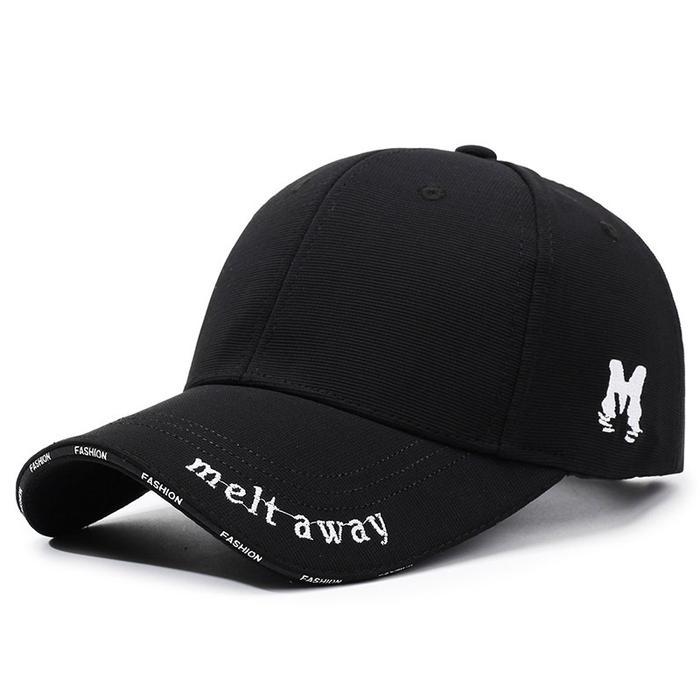 Topi Pria distro Keren Topi Olahraga Pria Wanita Sport Kualitas Bahan Adem - Hitam Putih