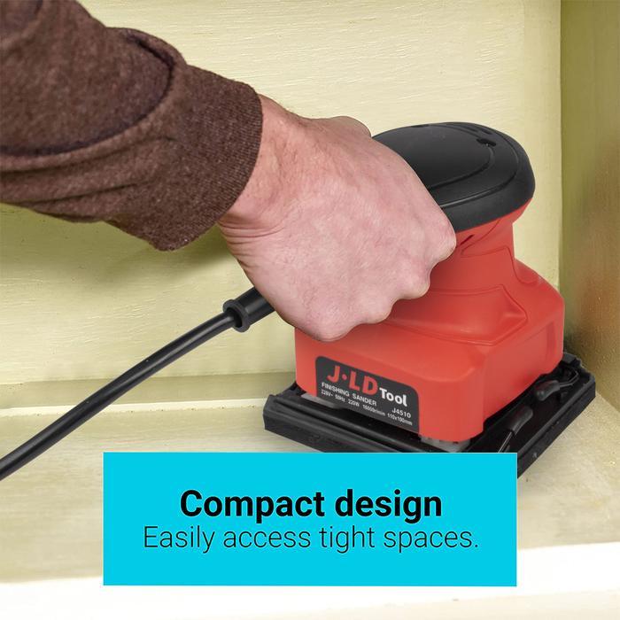 META JLD Palm Sander Mesin Amplas Tangan Listrik 220w Finishing Sander 10000rpm Mesin Amplas Sander