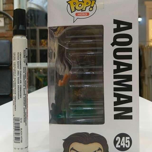 HOT SALE MAINAN ACTION FIGURE FUNKO POP 245 AQUAMAN RECAST TINGGI SEKITAR TERMURAH