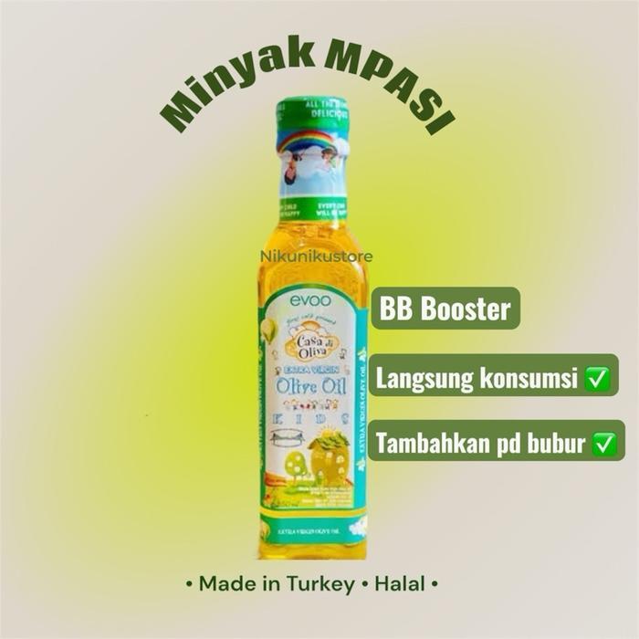 Minyak Mpasi Evoo Casa Di Oliva 50Ml Bb Booster Zaitun Murni Minyak Khusus Mpasi Bayi Oil Olive