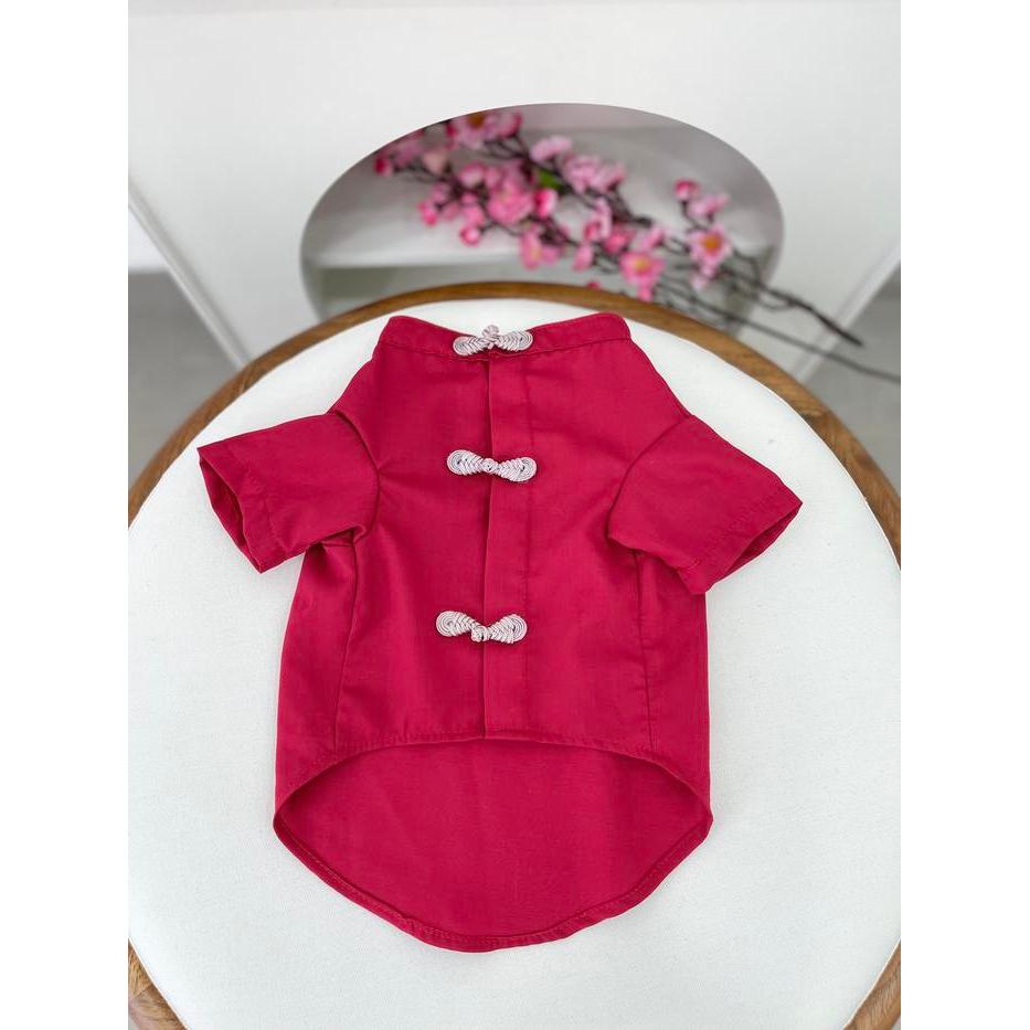 Premium Baju Anjing Jantan Imlek Red Qipao Original