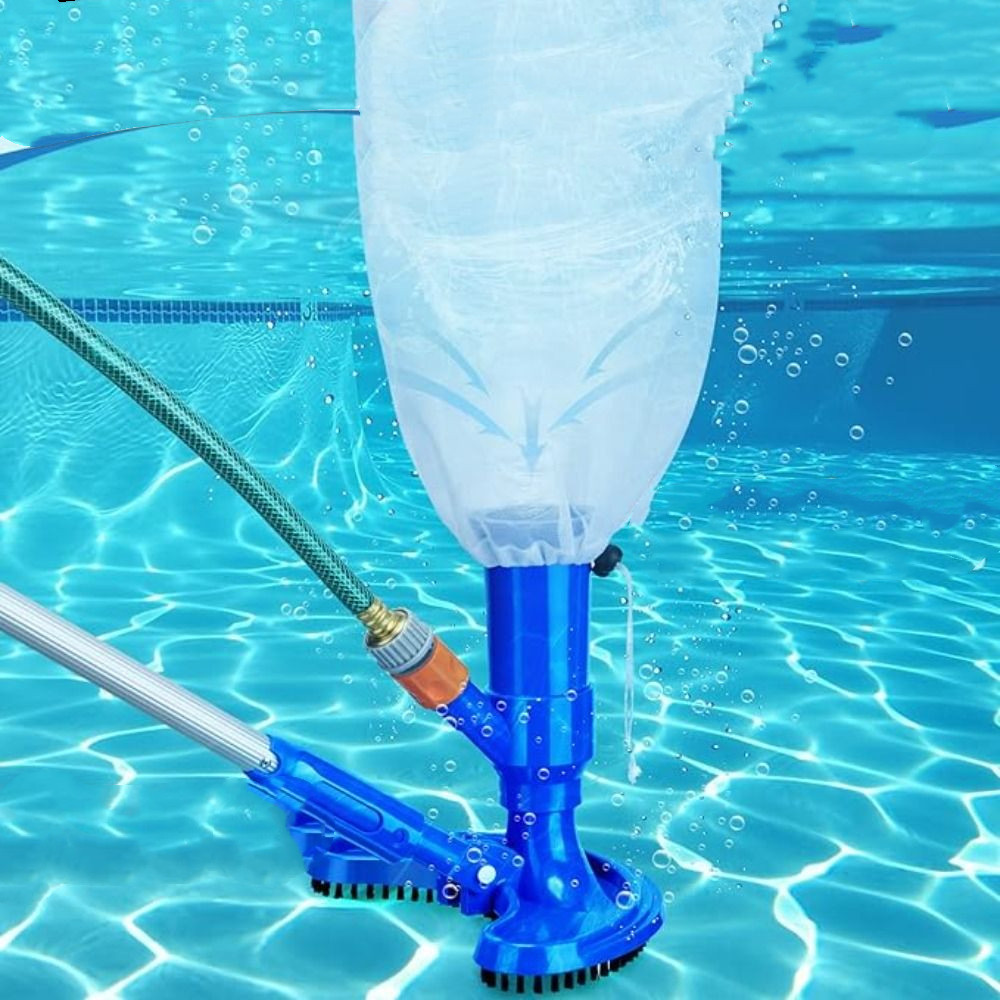 Brush Portable Pool Vacuum Handheld Vacuum Telescopic Pole Swimming Pool Jet Cleaner Durable Useful
