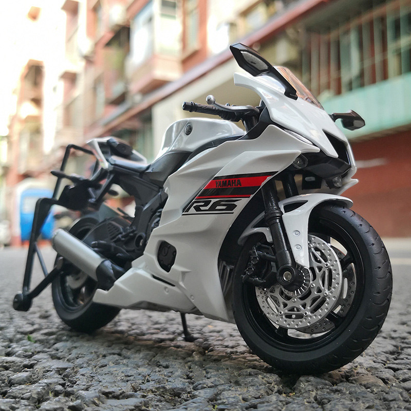 Welly 1:12 Yamaha YZF-R6 Alloy Racing Motorcycle Model Simulation Diecast Metal Street Motorcycle