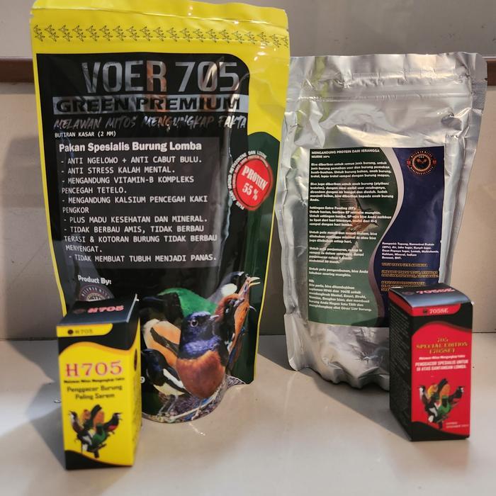 Bundling H705 705 Paket Bundling Tiga Botol Minyak Rambut H705, 705 SE, Green, dan Silver H705 + 1 7