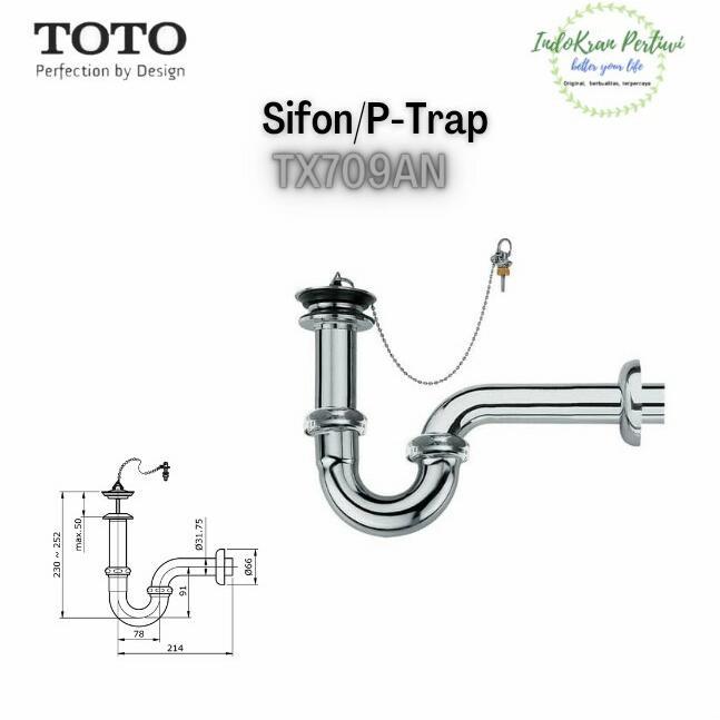 Sifon Toto Tx709An / Leher Angsa Toto Tx709An / P-Trap Toto Tx709An