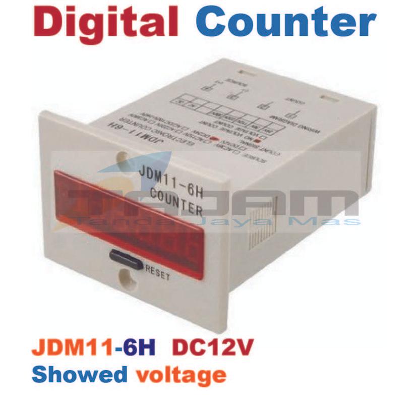 READY JDM11-6H Digit Display Electronic Counter DC 12V Digital Counter