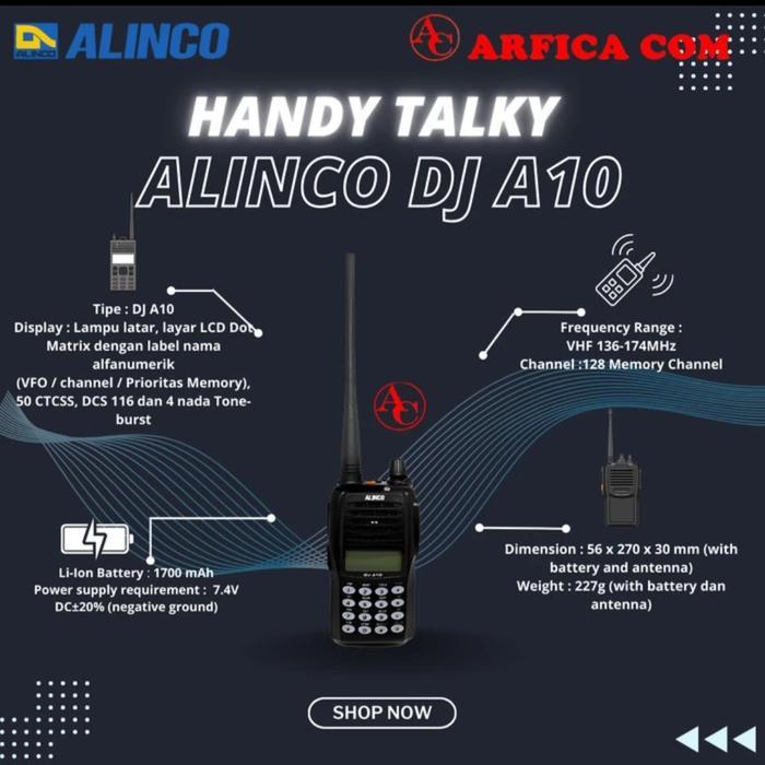 HT ALINCO DJ A10 VHF ORI WALKIE TALKIE ALINCO DJ A10 A10 RESMI