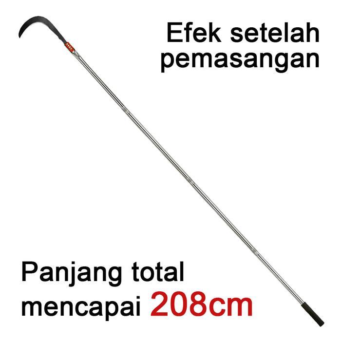 CodFexon163/208Cm Sabit Arit Rumput Baja Asli Sabit Ranting Pohon Alat Pembelah Bambu Pisau Pinang