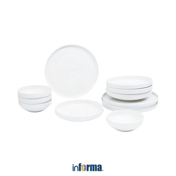 TERMURAH TERLARIS TERBARU INFORMA APPETITE GORIN SET 12 PCS PERLENGKAPAN MAKAN - PUTIH DINING SET