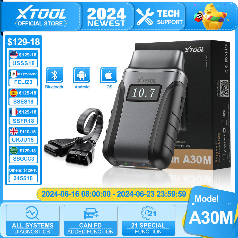 XTOOL Anyscan A30M OBD2 Diagnostic Tools Bluetooth Scanner