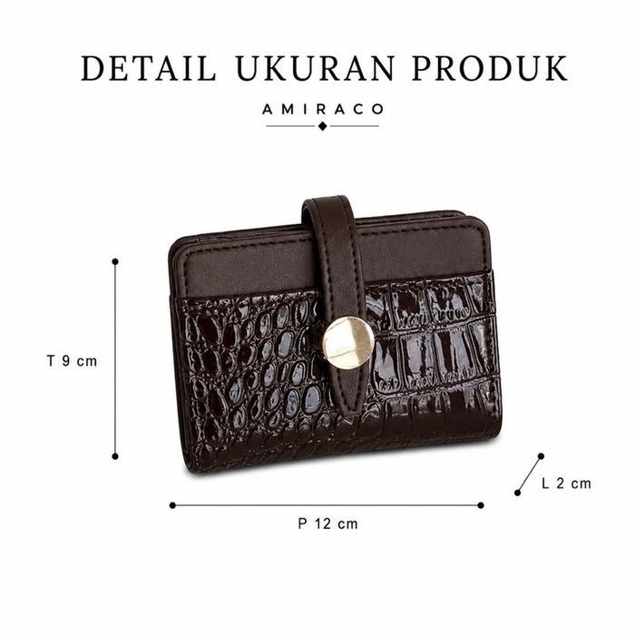 By Amiraco - Gempita Croco Dompet Mini Wanita Size 12X9 Cm