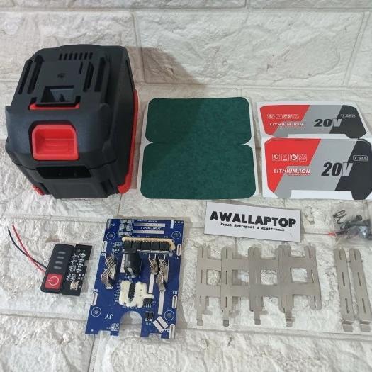 Ready Stok EM DIY case baterai LXT cordless lithium 5S 10 15 18650 5 mosfet