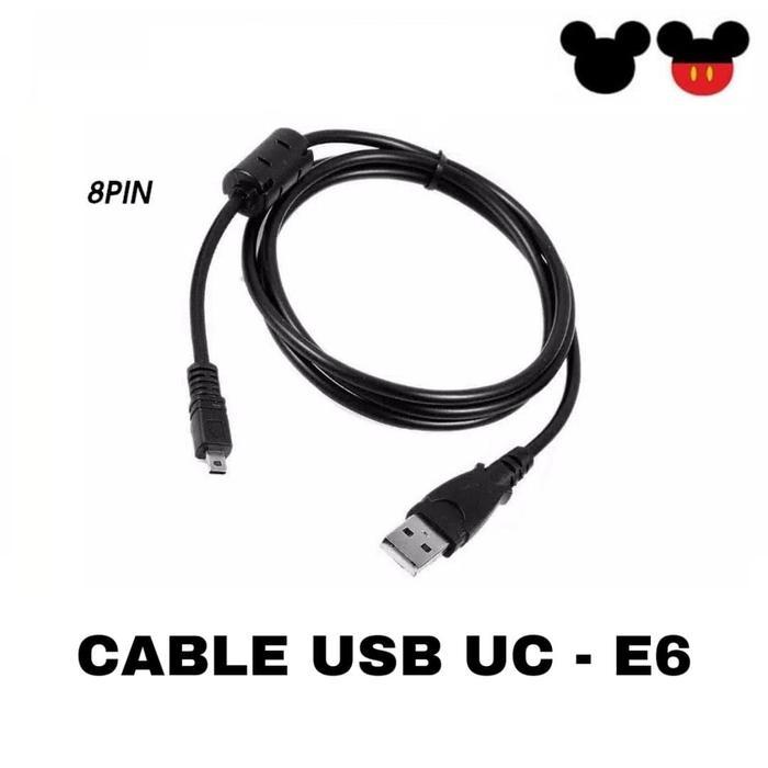 Usb Cable Uc-E6 8Pin For Sony Cybershot & Nikon Coolpix Seri