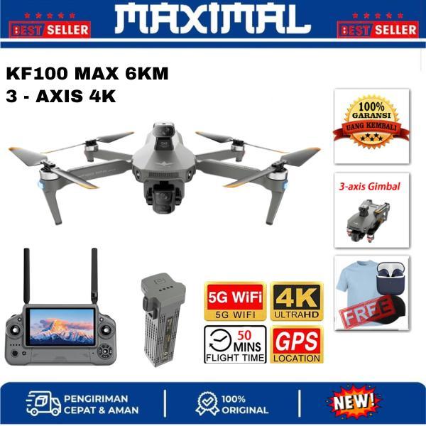 KF104 Max 2 6KM Drone GPS 3-Axis Gimbal 4K Camera With Screen Display Remote / DRONE KF100 MAX - KF1