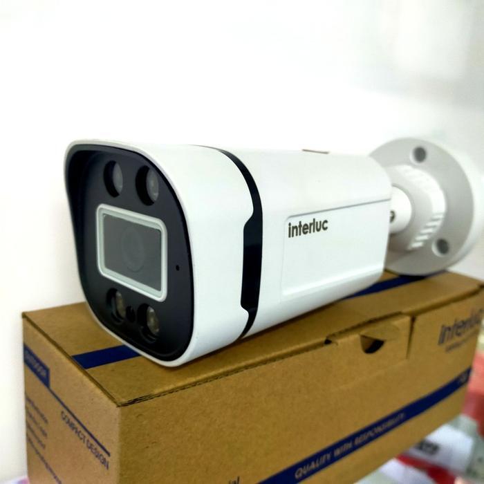 Ipcam Outdoor Colorvu 5MP Interluc - Cctv Ipcam Interluc 5 MP Colorvu plus mic