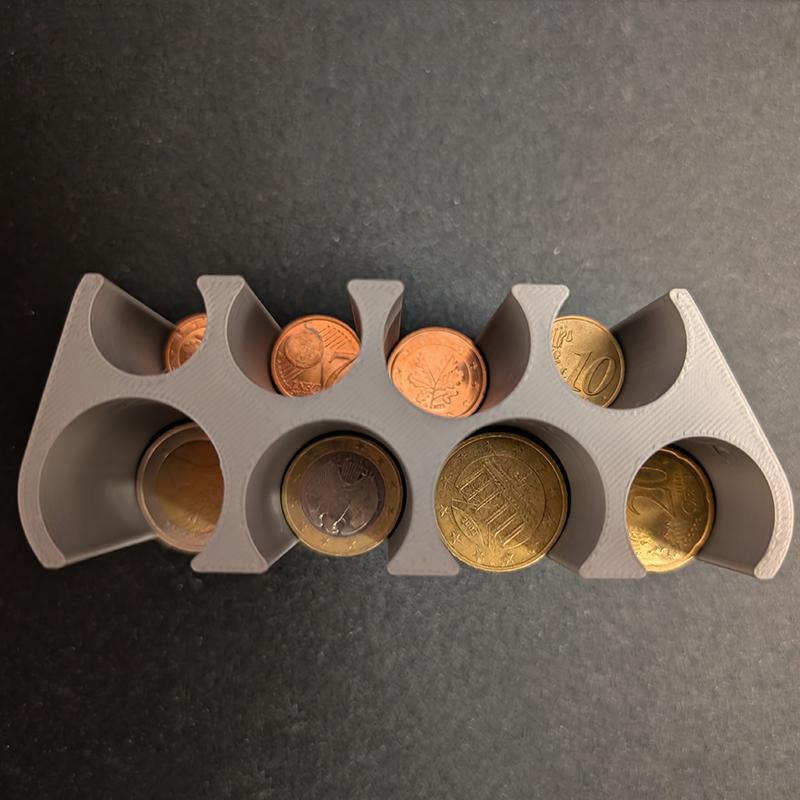 Euro Coin Storage Box Euro Holder Coin Dispenser 2 1 50c Coin Change Holders Plastic Coin Organizer
